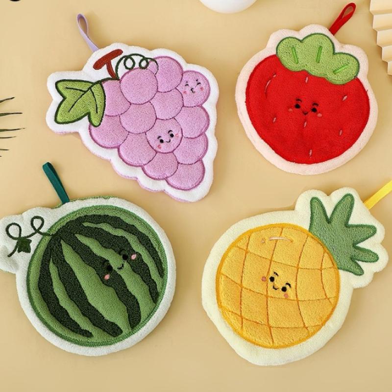 Home Kitchen Bathroom Cleaning - Handuk Tangan Motif Buah, Kain Lap