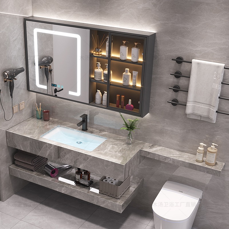 Home Bathroom Partition Wall - Lemari Cermin Rias Kamar Tidur Modern