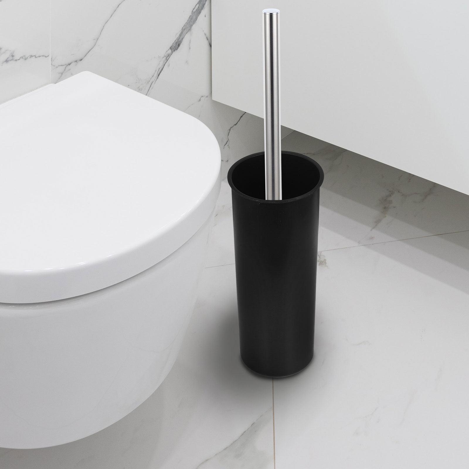 Home Bathroom Cleaning Solution - Tempat Sikat Toilet Plastik, Desain Kokoh