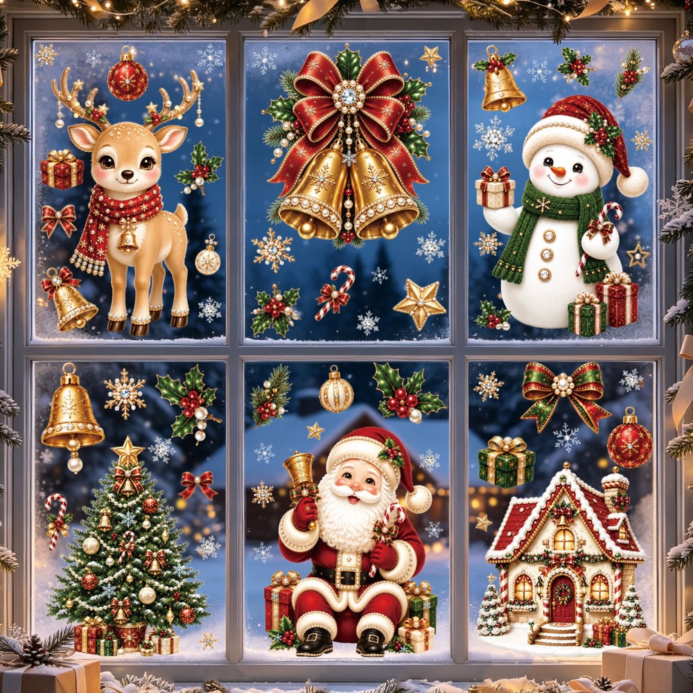Home Bathroom Tiles - Stiker Jendela Natal 2027, Stiker Kaca