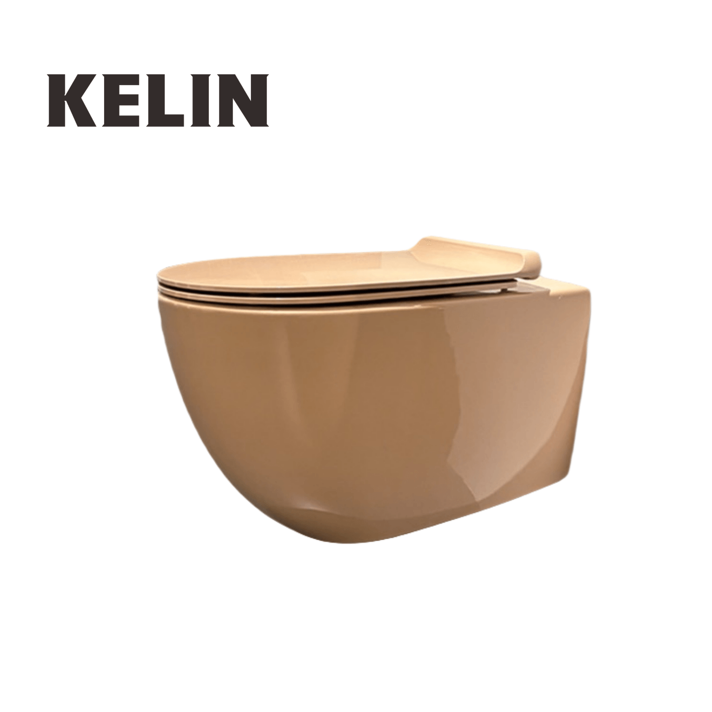 Home For Bathroom - KELIN Toilet Gantung Dinding Keramik Aprikot