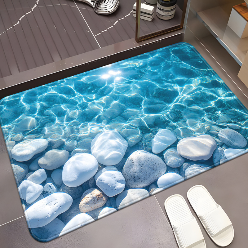Zara Home Bathroom Rug - VIKAMATransparent waterstone keset kamar mandi, keset