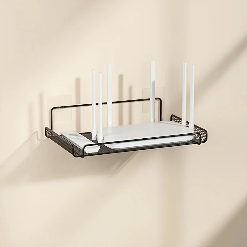 Tiny Home Bathroom Kitchen - Rak Router Stainless Steel Tanpa Bor,