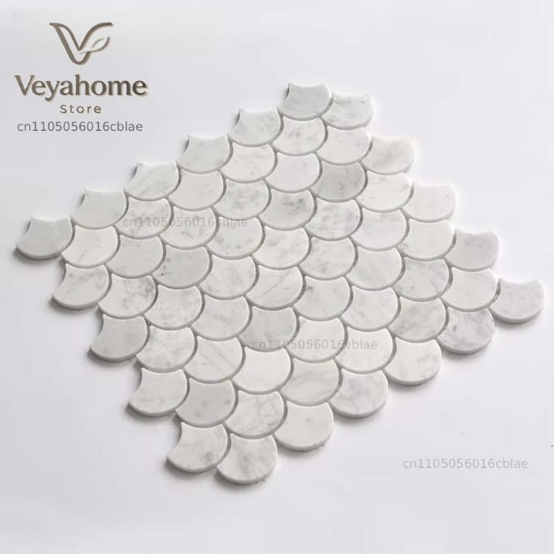 Ubin Mosaik Marmer Berpola Sis - Home Bathroom Tiles ulasan dan harga