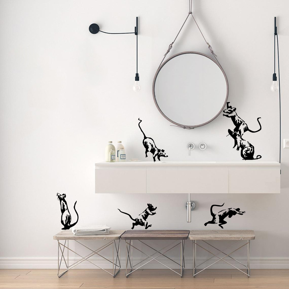 5 Buah Stiker Dinding Tikus To - Home Bathroom Tiles ulasan dan harga