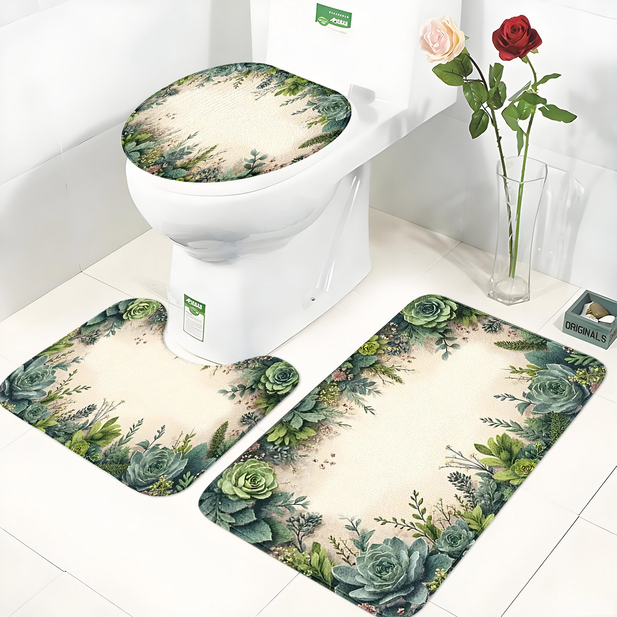 Set Tiga Bagian Kamar Mandi Ga - Zara Home Bathroom Rug ulasan dan harga