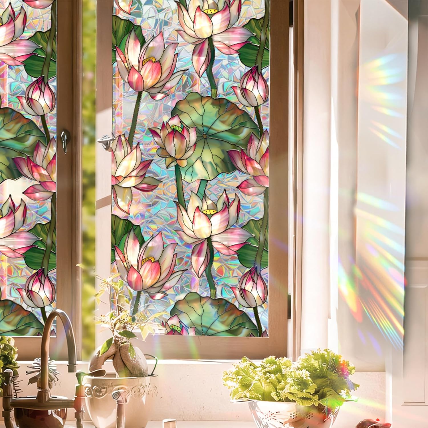 Kaca Film Motif Bunga Teratai, - Home Bathroom Window Tint ulasan dan harga