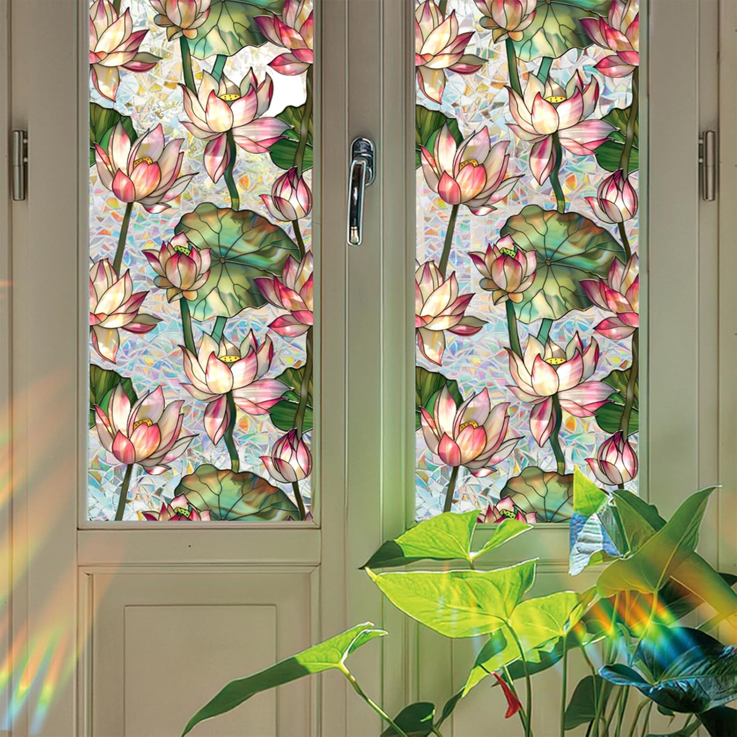 Kaca Film Motif Bunga Teratai, - Home Bathroom Window Tint ulasan dan harga