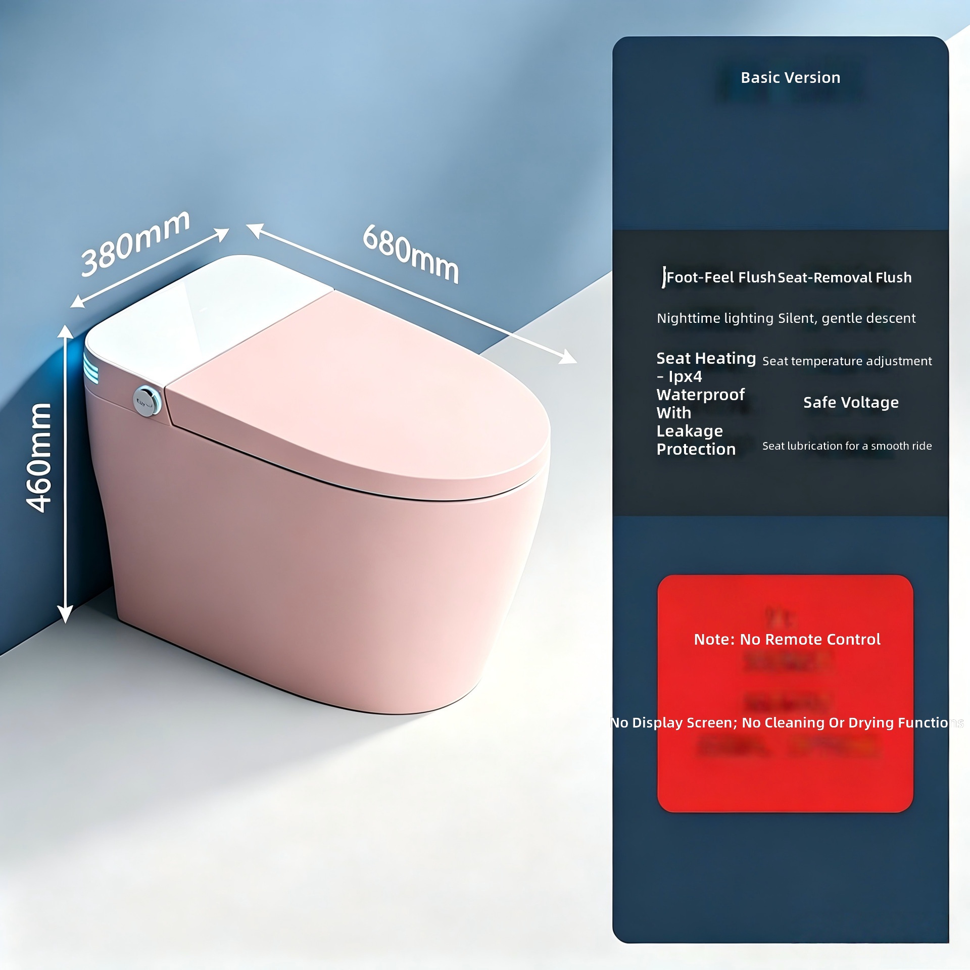 Toilet Pintar, Warna Pink, Oto - Home For Bathroom ulasan dan harga