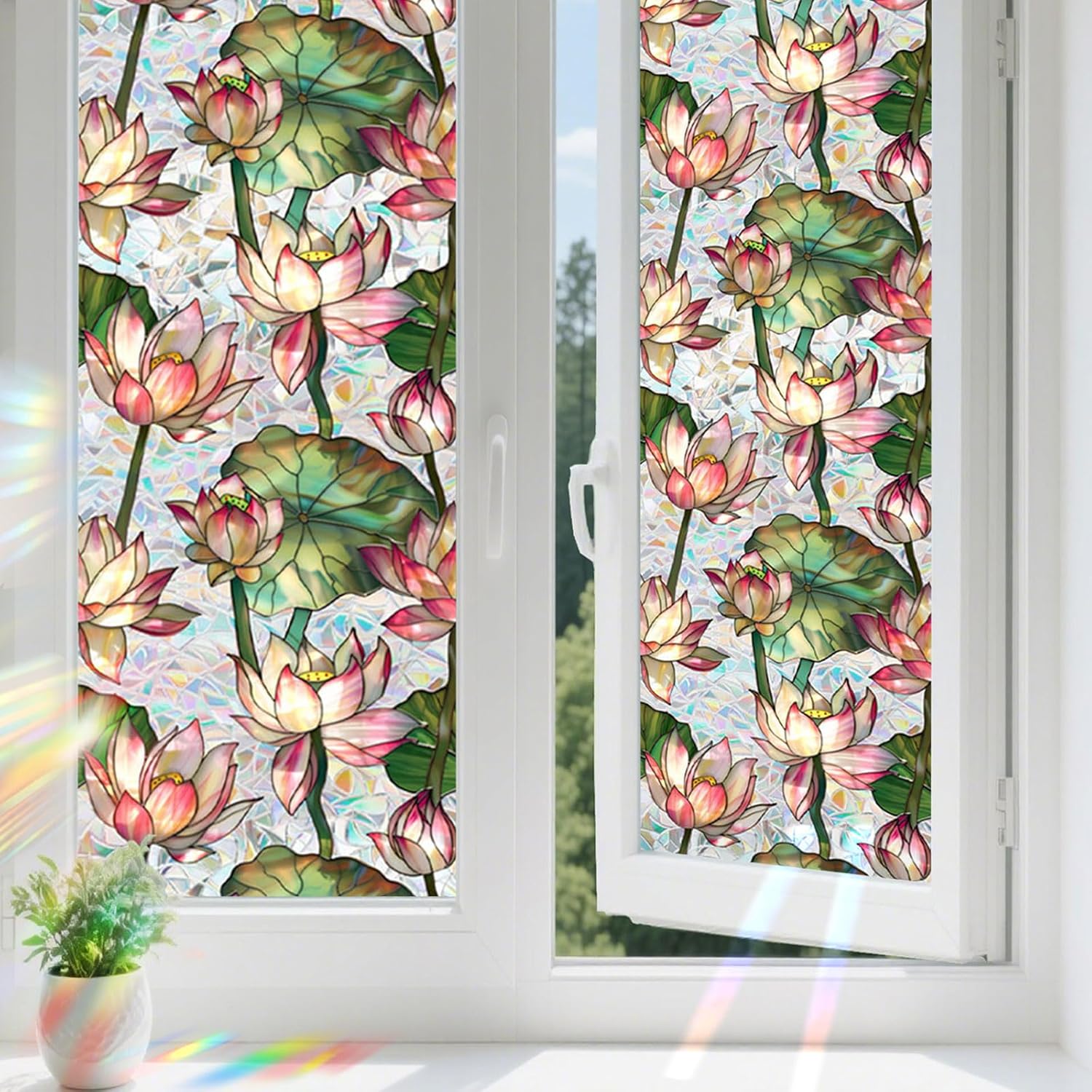 Kaca Film Pelangi Motif Terata - Home Bathroom Window Tint ulasan dan harga