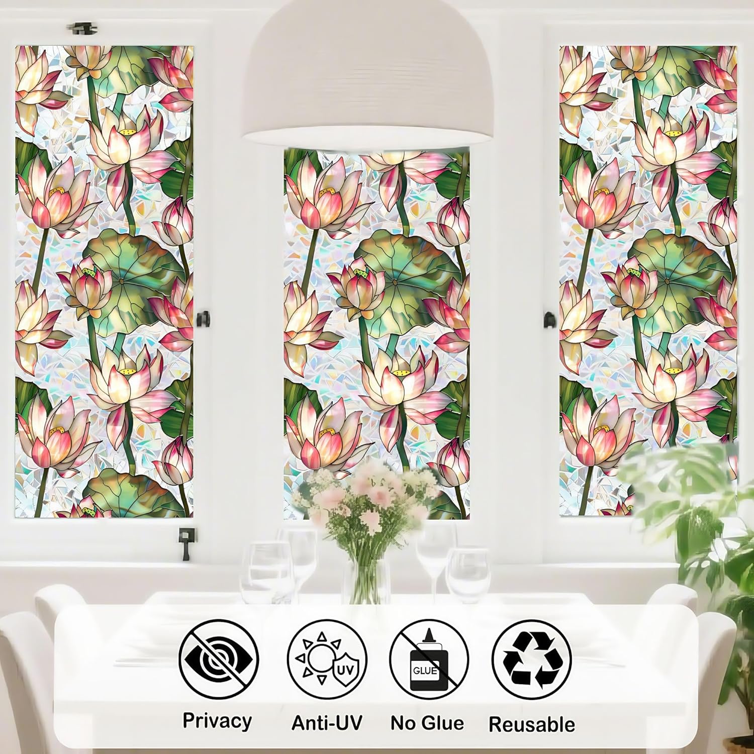 Kaca Film Pelangi Motif Terata - Home Bathroom Window Tint ulasan dan harga