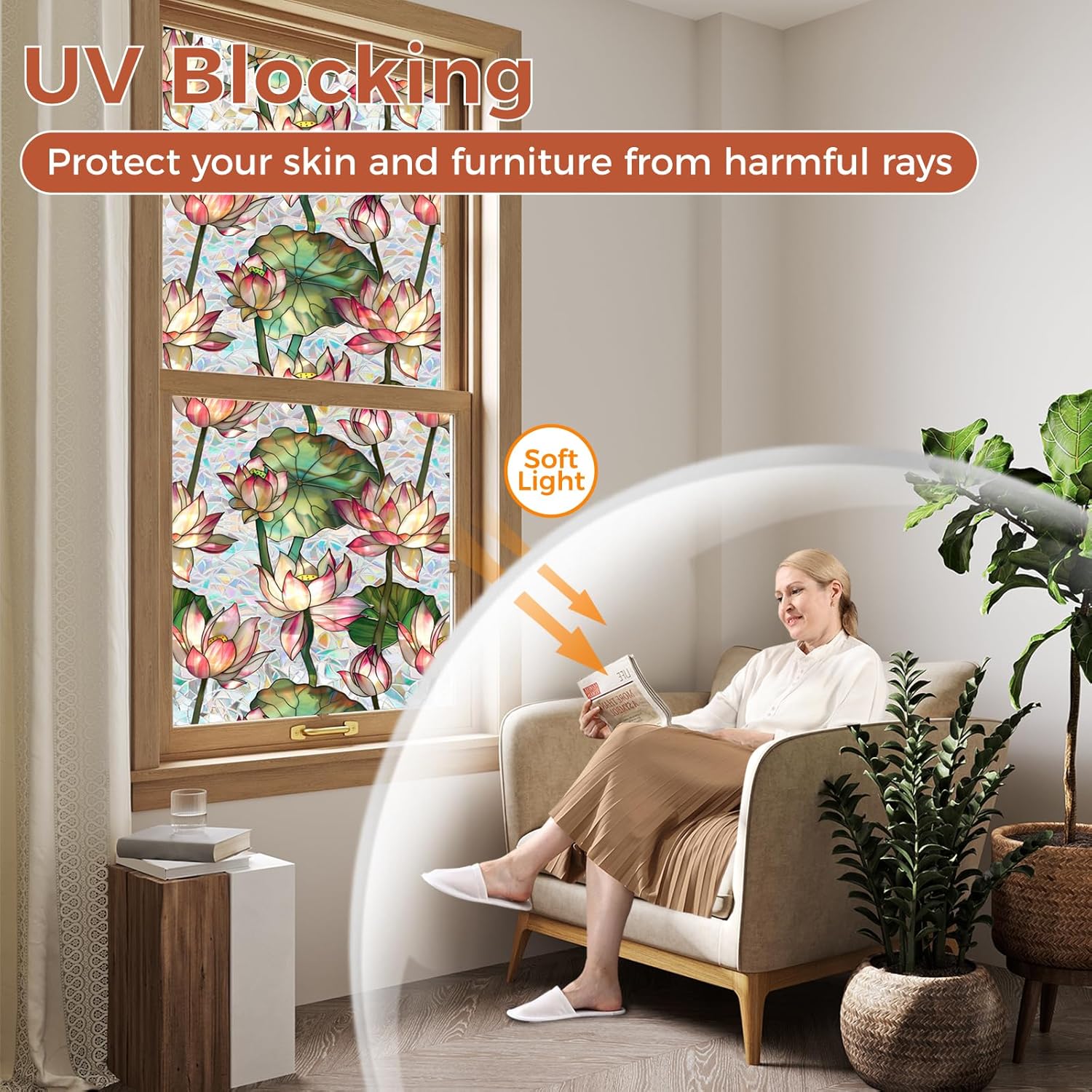 Kaca Film Pelangi Motif Terata - Home Bathroom Window Tint ulasan dan harga