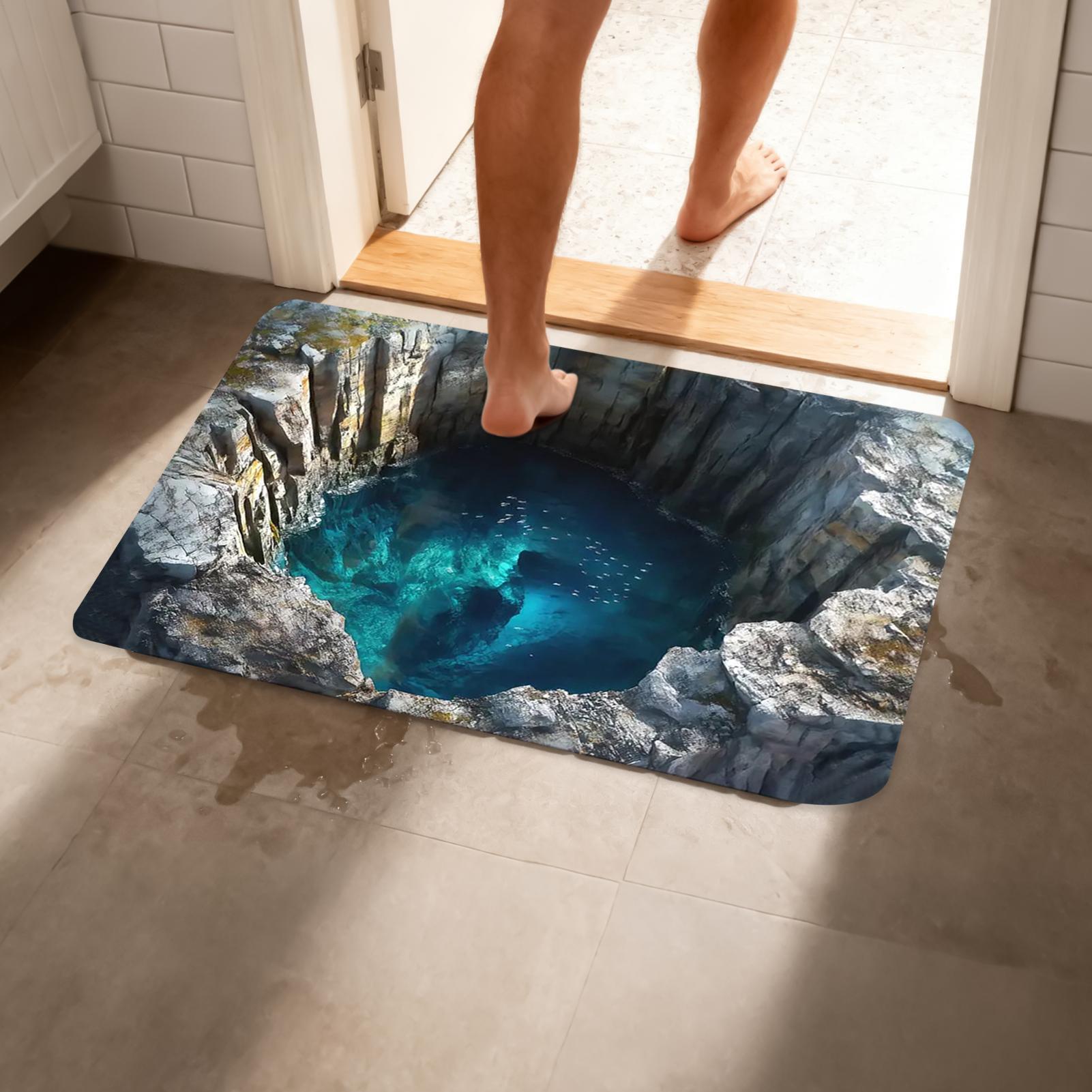 Karpet Lubang Ilusi Optik 3D A - Home Kitchen Bathroom Cleaning ulasan dan harga